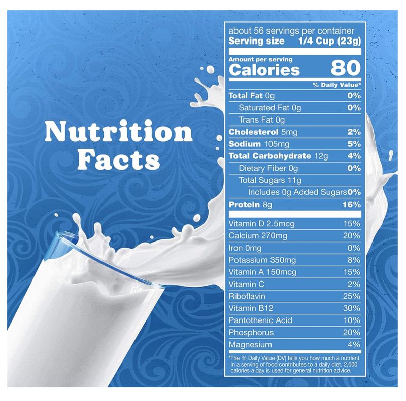 Swiss Miss Nonfat Dry Milk Powder With Vitamins A and D, Makes Over 3 Gallons, 45.43 oz.