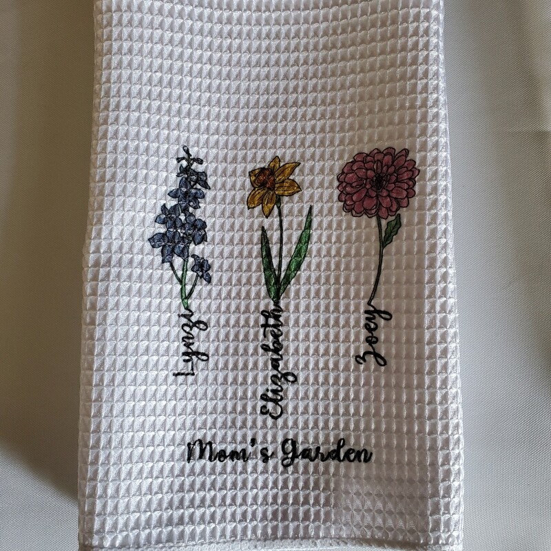 Birth flower towel