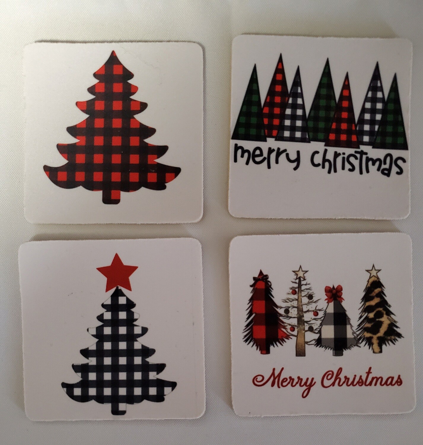 Christmas tree coaster set