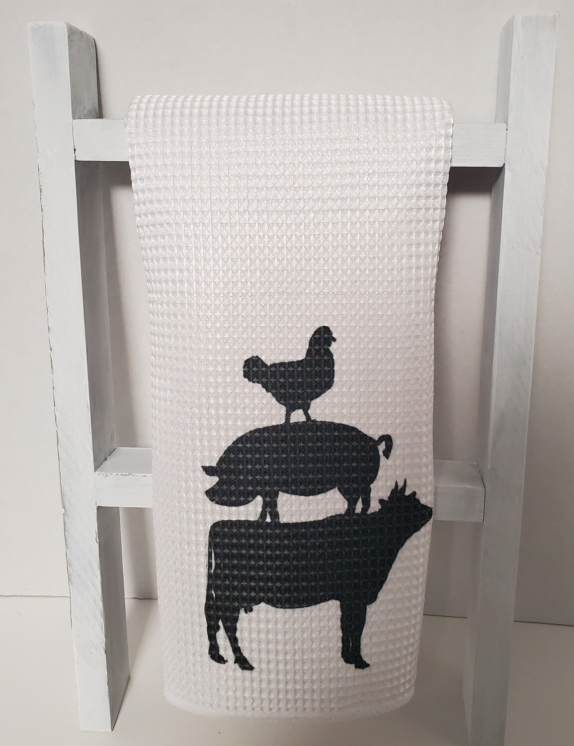 farm animals kitchen towel