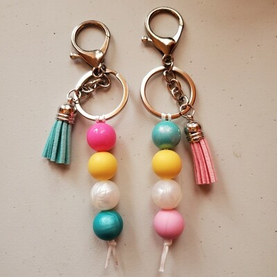 Beaded key chains - spring