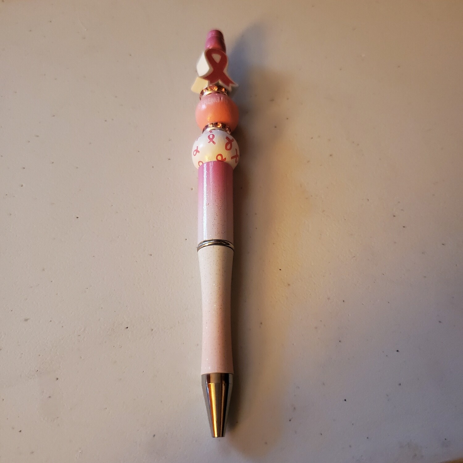 Beaded pen - breast cancer