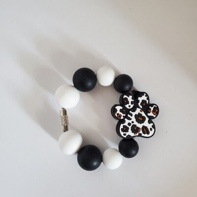 Beaded cup charms - paw print
