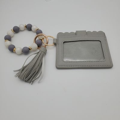 Mini wallet with wristlet- gray