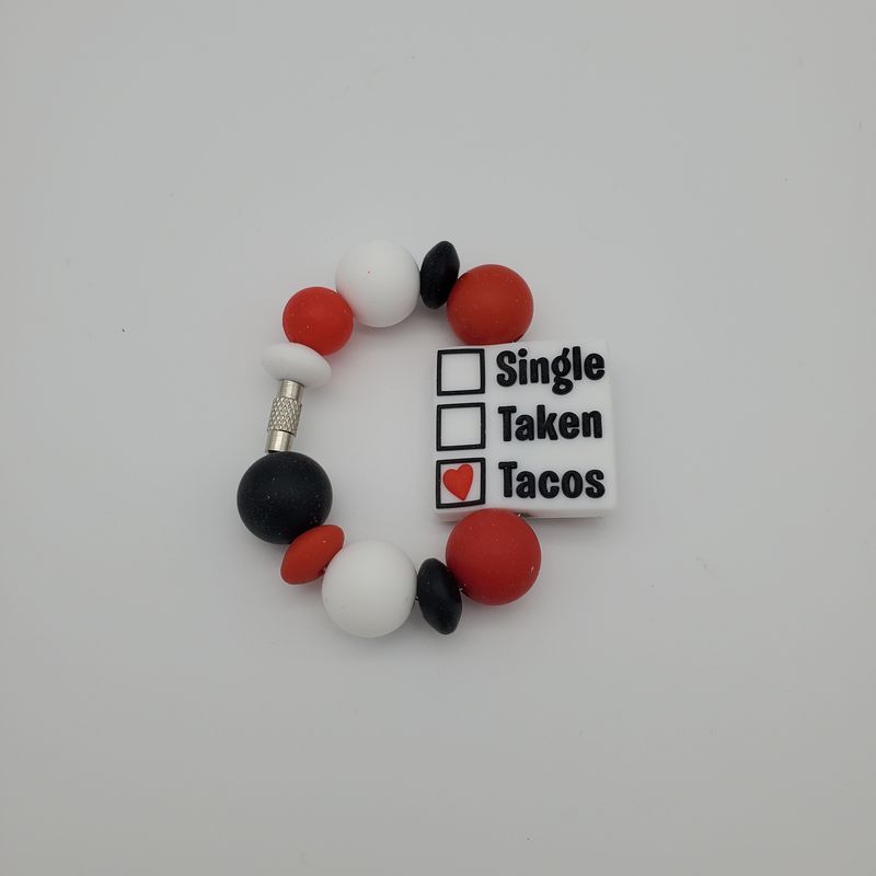 Beaded cup charm - Single Taken Tacos