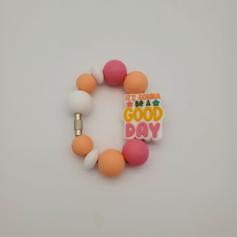 Beaded cup charm - Gonna be a good day