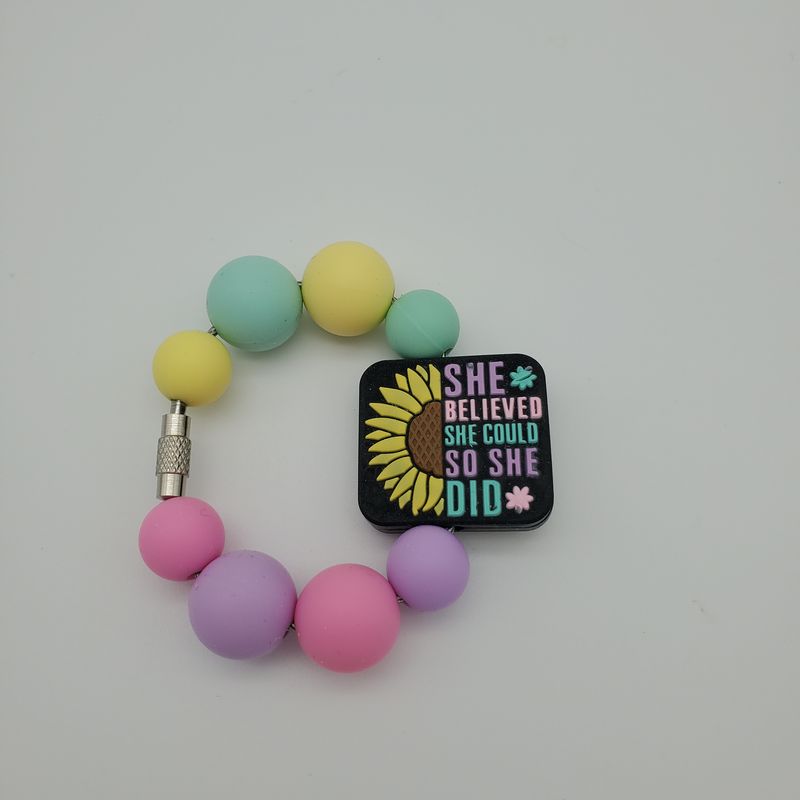 Beaded cup charm - she believed