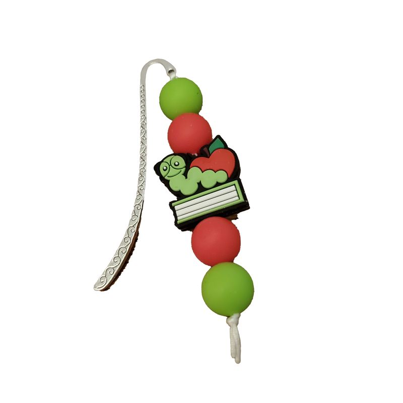 Beaded bookmark for the bookworm