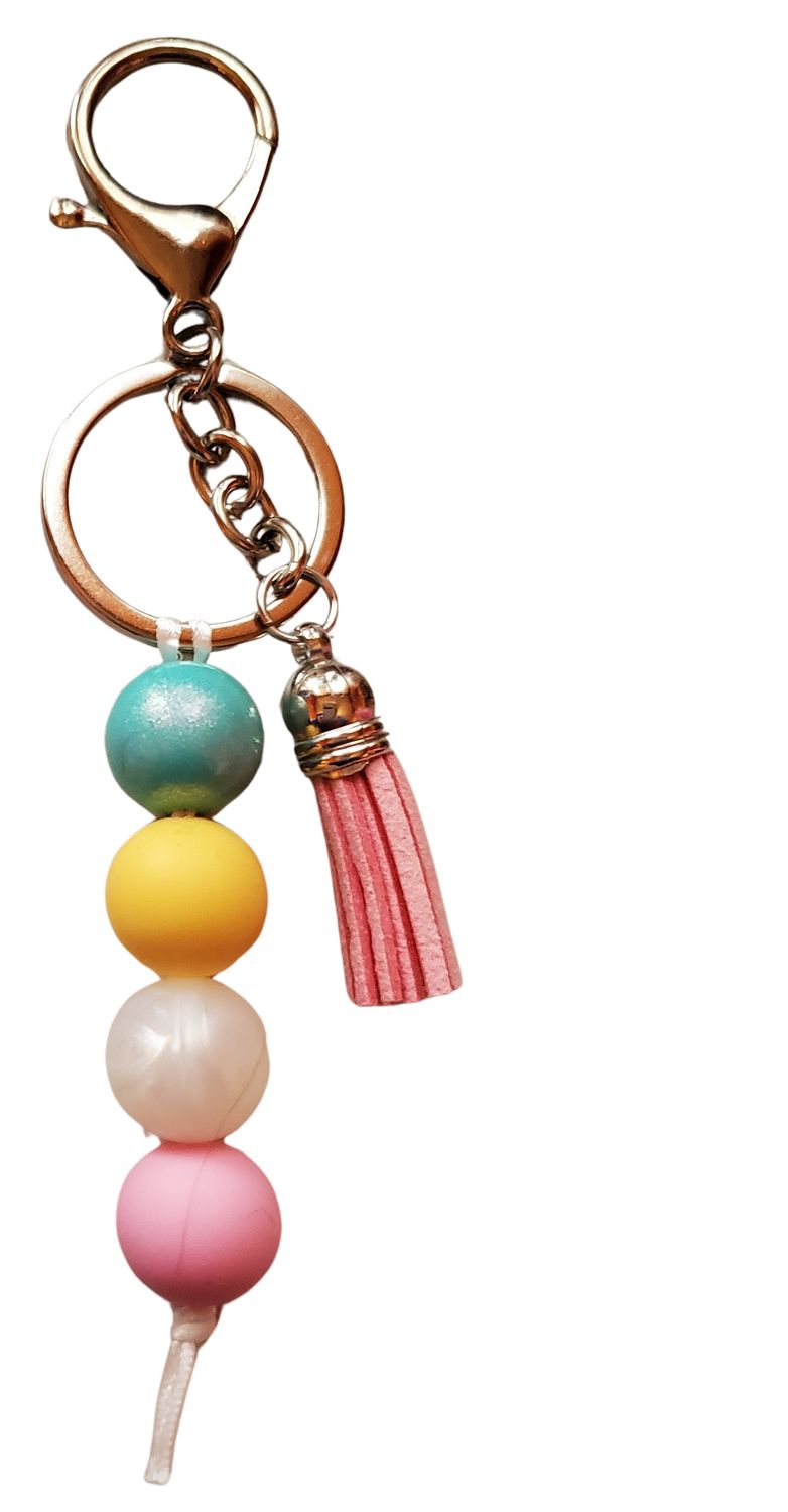 Beaded key chains - spring
