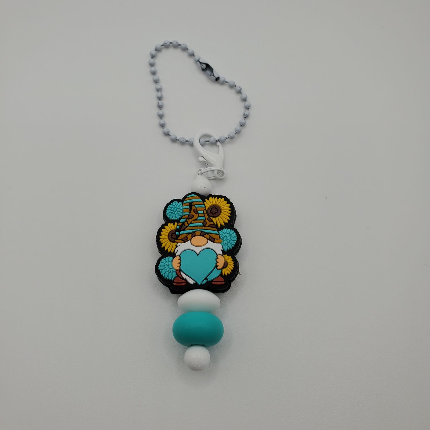 Beaded cup charm - gnome