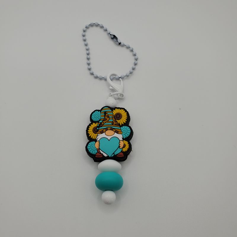 Beaded cup charm - gnome