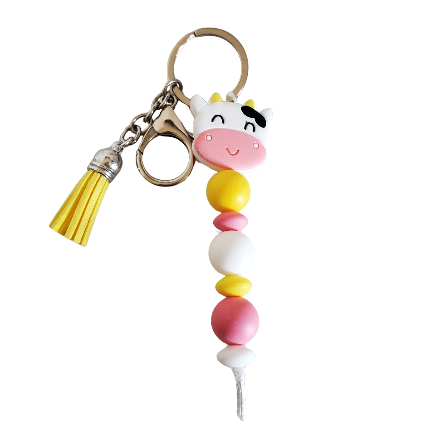Beaded key chain - cute pigge