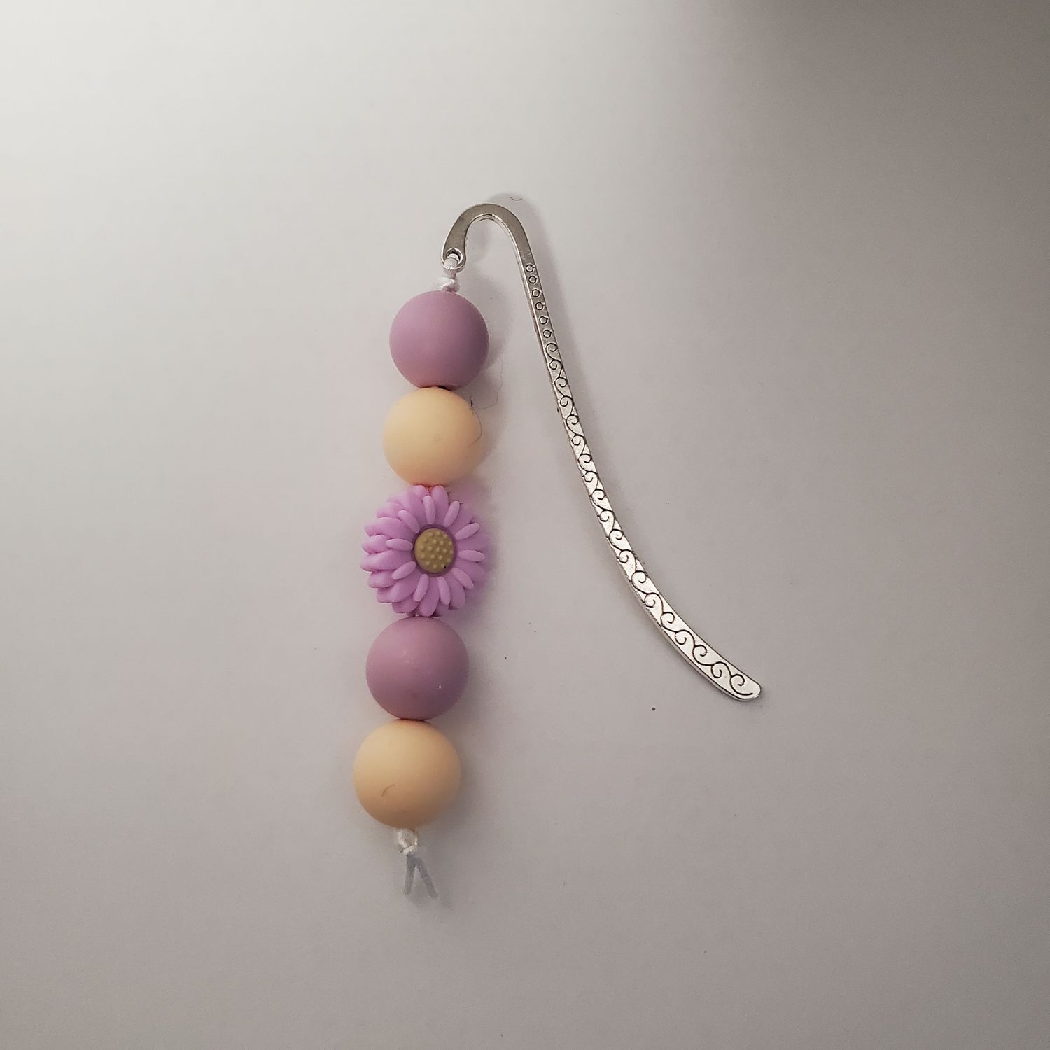Beaded bookmark purple