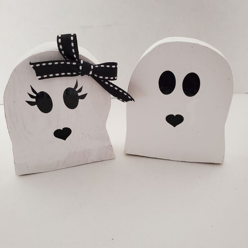 Ghosts - set of 2 wood ghosts