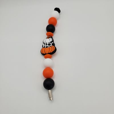 Beaded cup charm - Stacked pumpkins