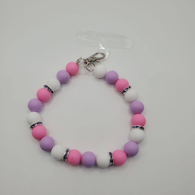 Beaded phone wristlet
