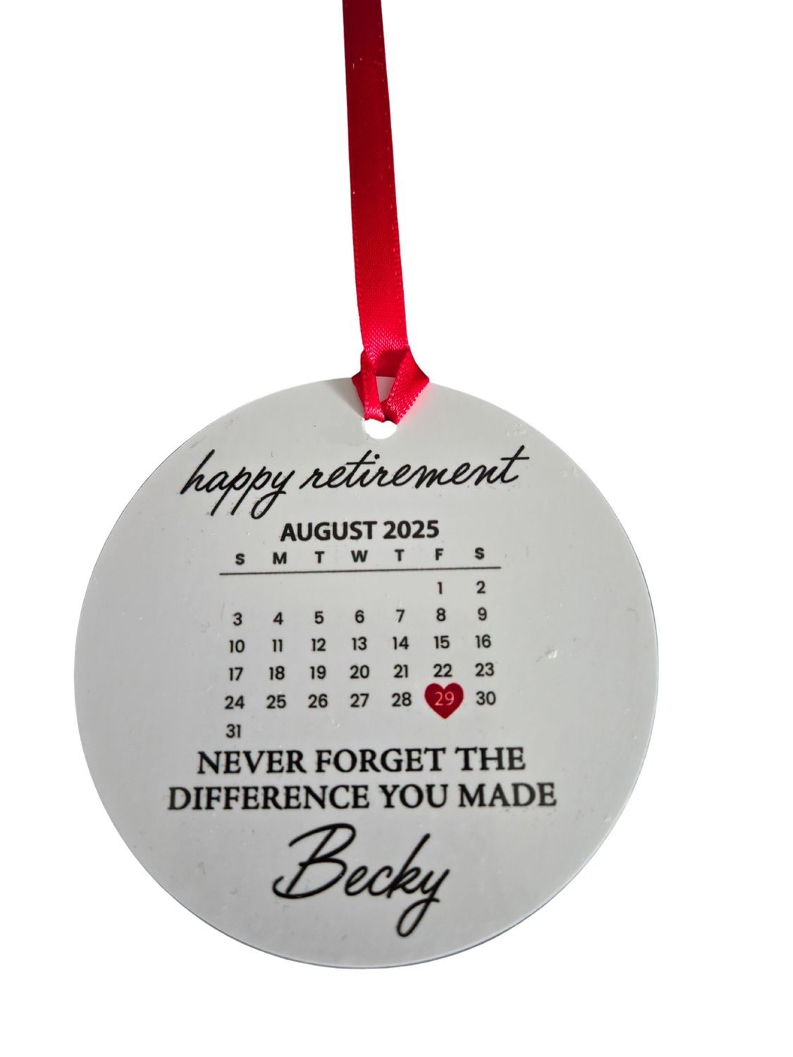 Round ornament - retirement