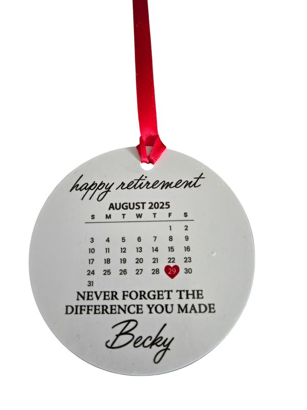 Round ornament - retirement