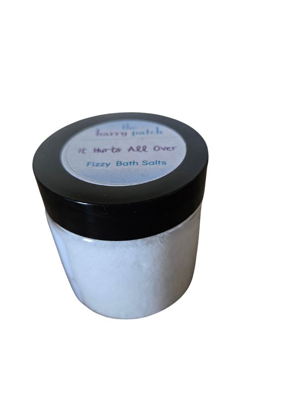 Fizzy bath salts 4 oz jar - it hurts all over
