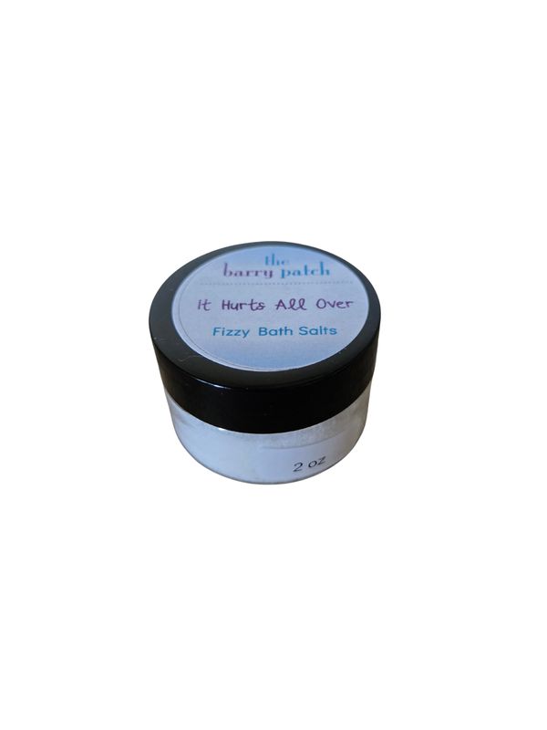 Fizzy bath salts 2 oz jar - it hurts all over