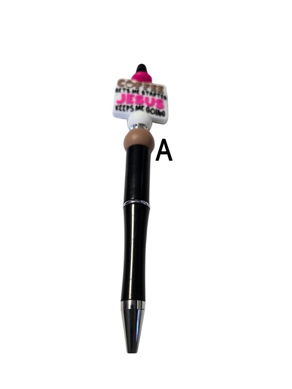 Beaded pens - religious/christian