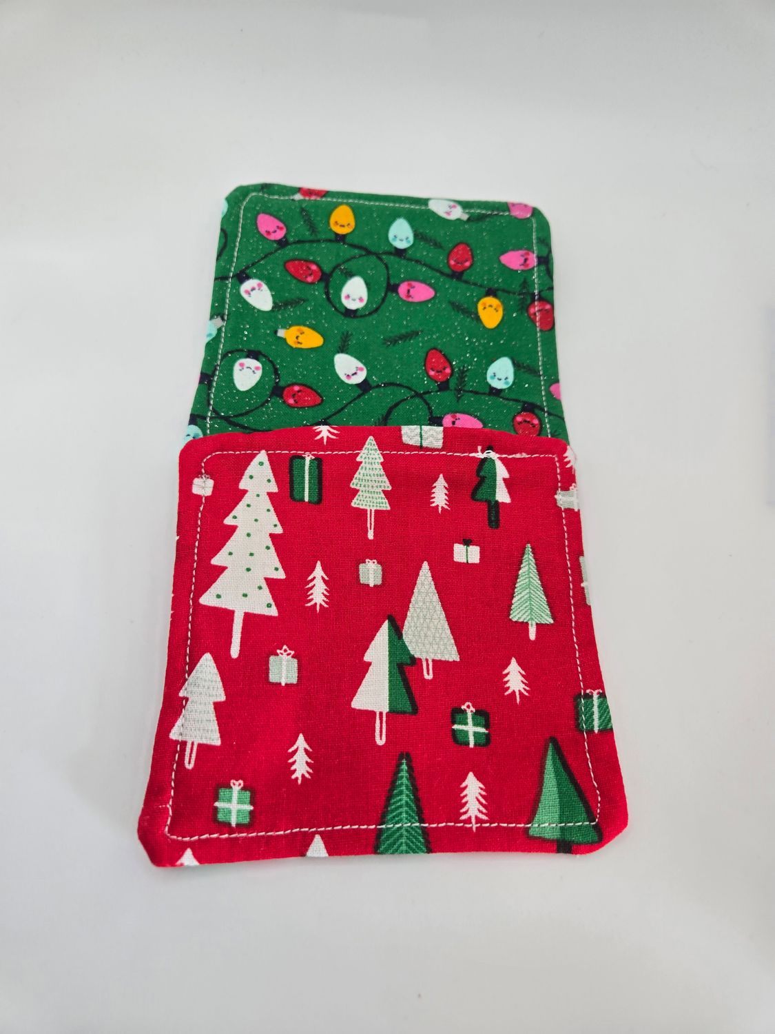 Christmas fabric coasters