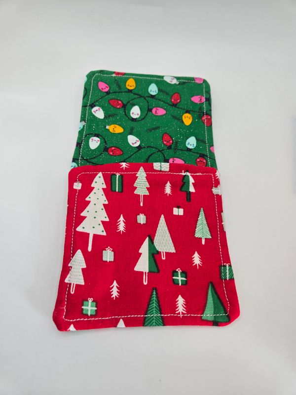 Christmas fabric coasters