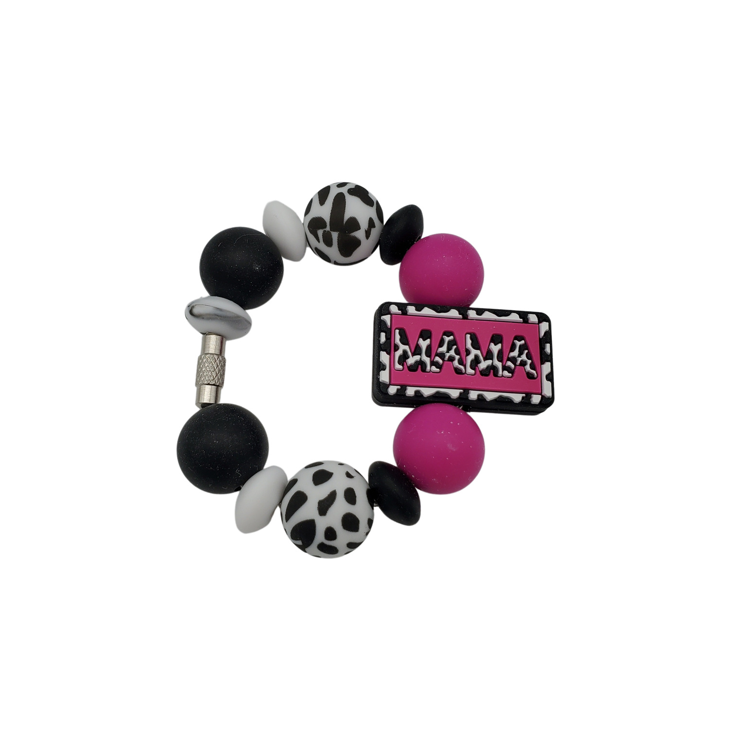 Beaded cup charm - Mom