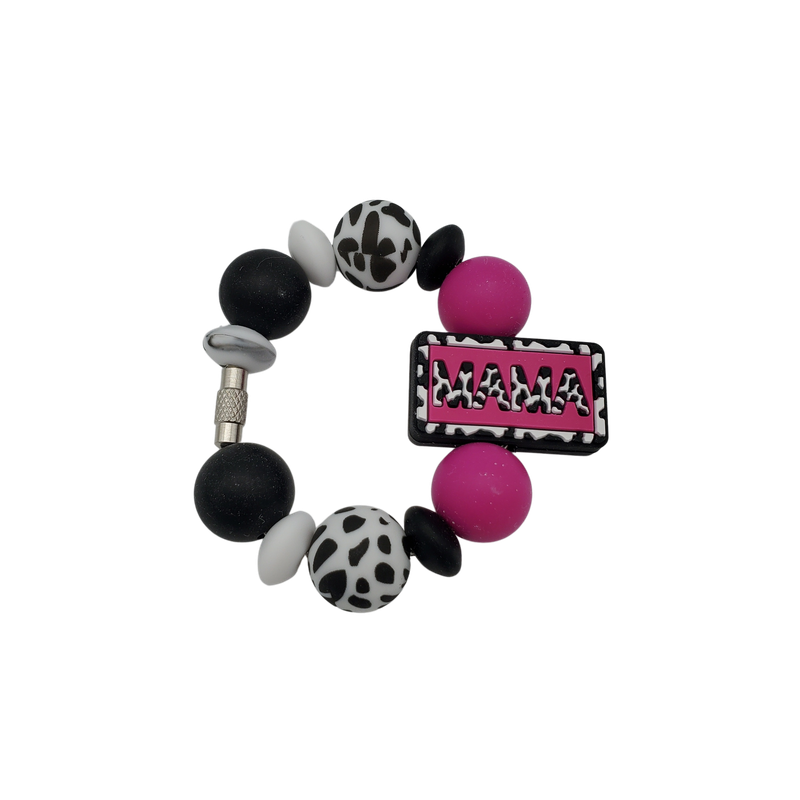 Beaded cup charm - Mom