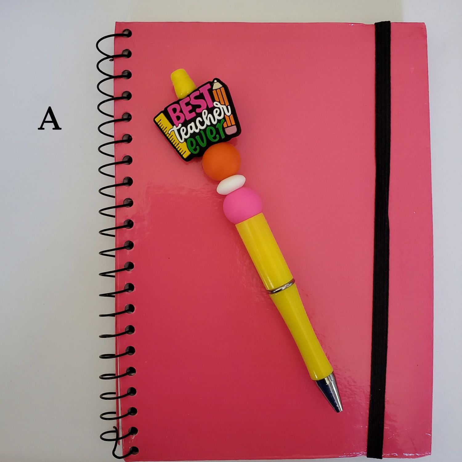 Teacher - beaded pen and notebook set