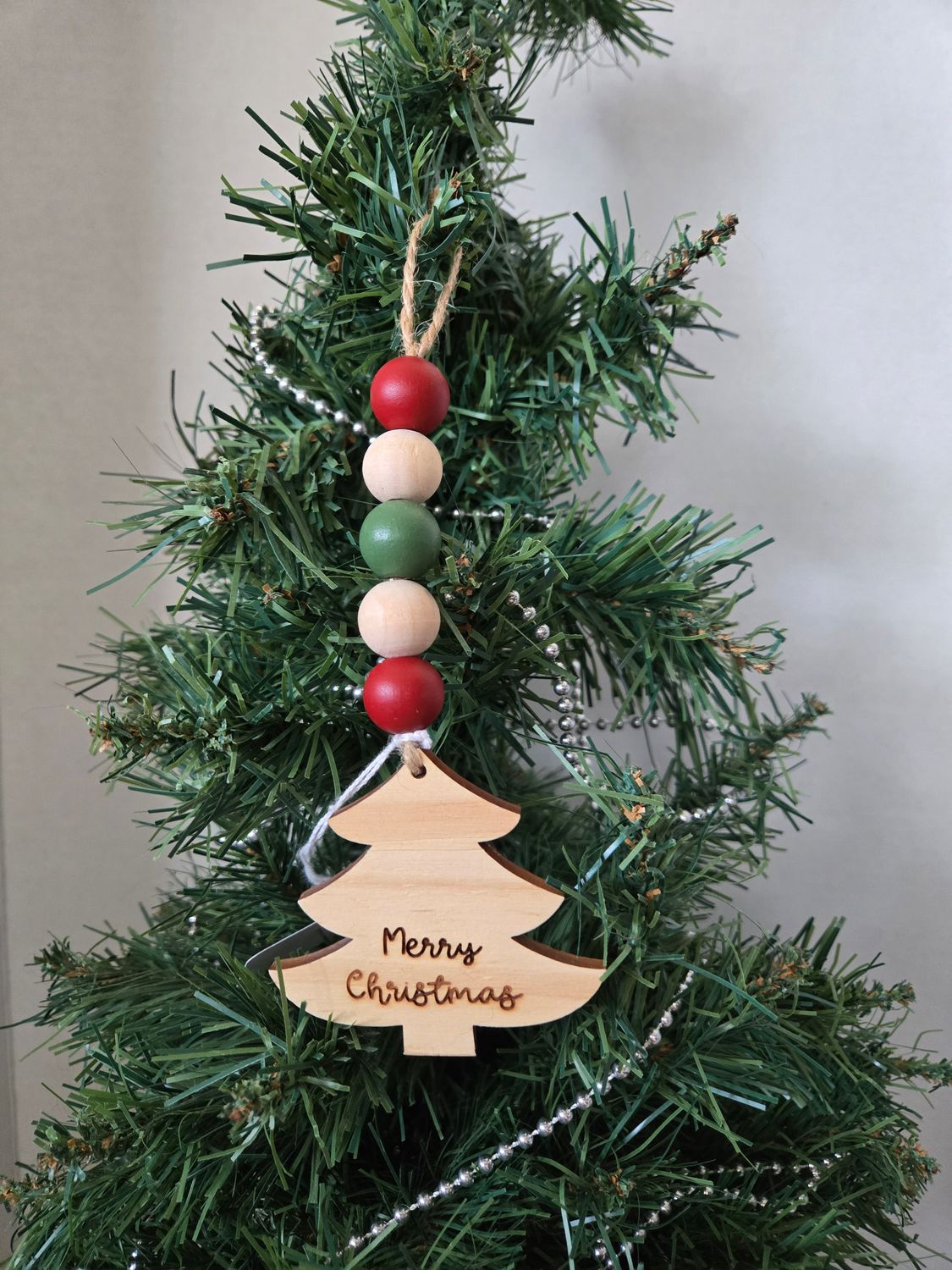 Wood engraved tag or ornament