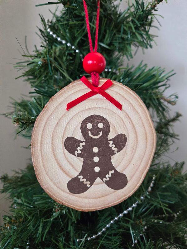 Large wood slice ornaments