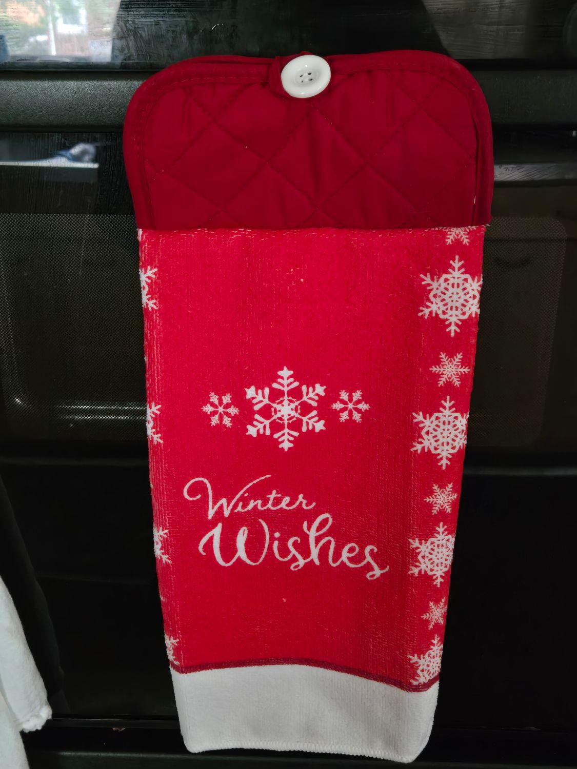 Winter hanging towel