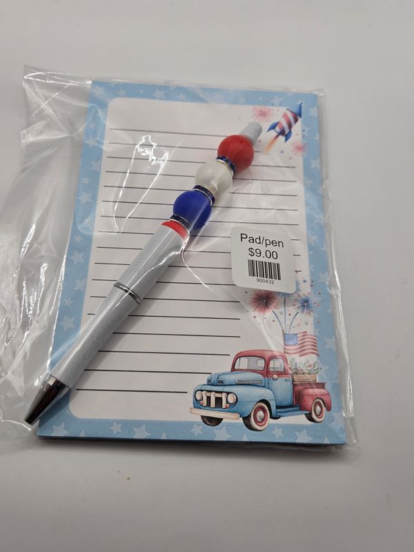 4 x 6 notepad with pen