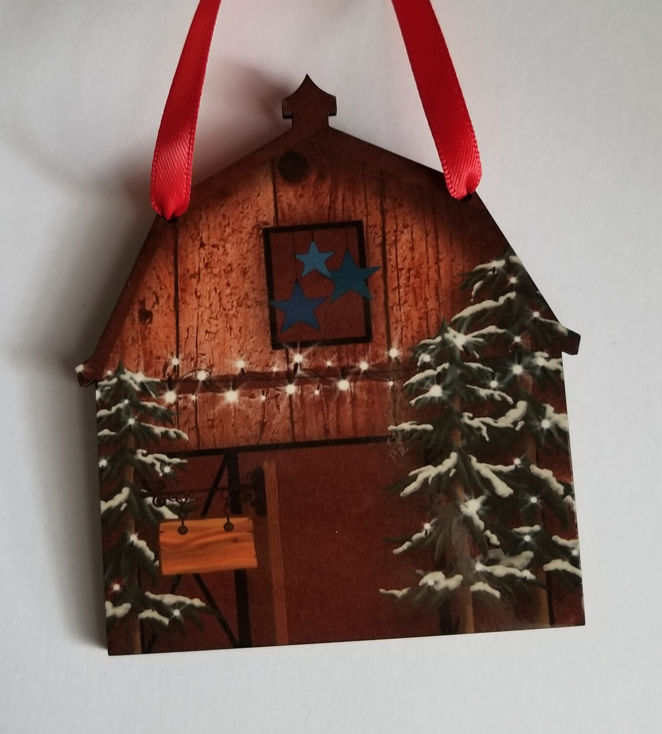 Christmas Farmhouse Barn Ornament