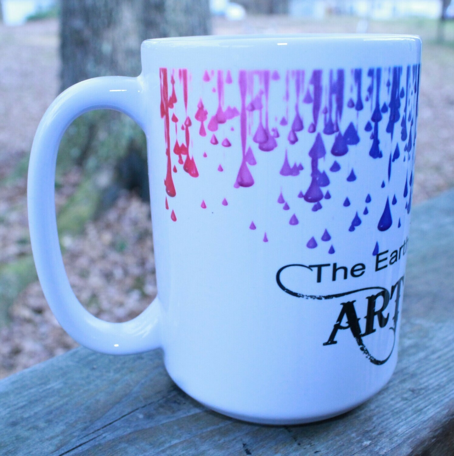 15oz Dripping Paint Art Mug