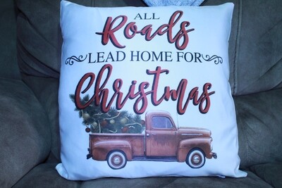 Christmas Red Truck Soft and Silky Pillow Cover