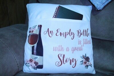 Empty Wine Bottle Poly Duck Pocket Pillow Cover