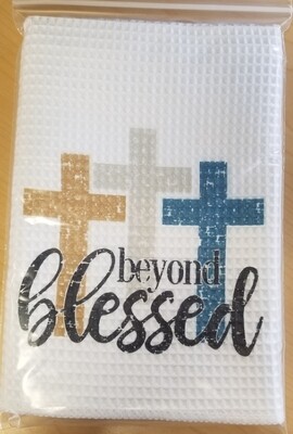 Beyond Blessed Cross Waffle Weave Towel