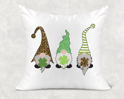 Green Gnomes Pillow Cover