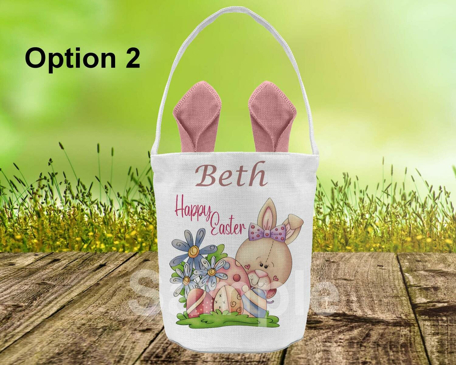 Girl Bunny Easter Bag/Basket