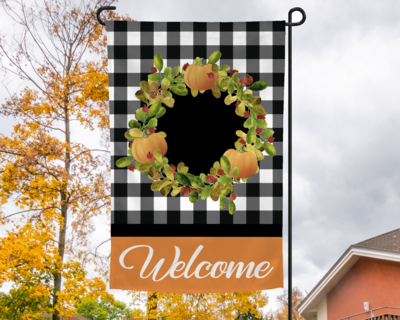 Personalized Fall Welcome Garden Flag