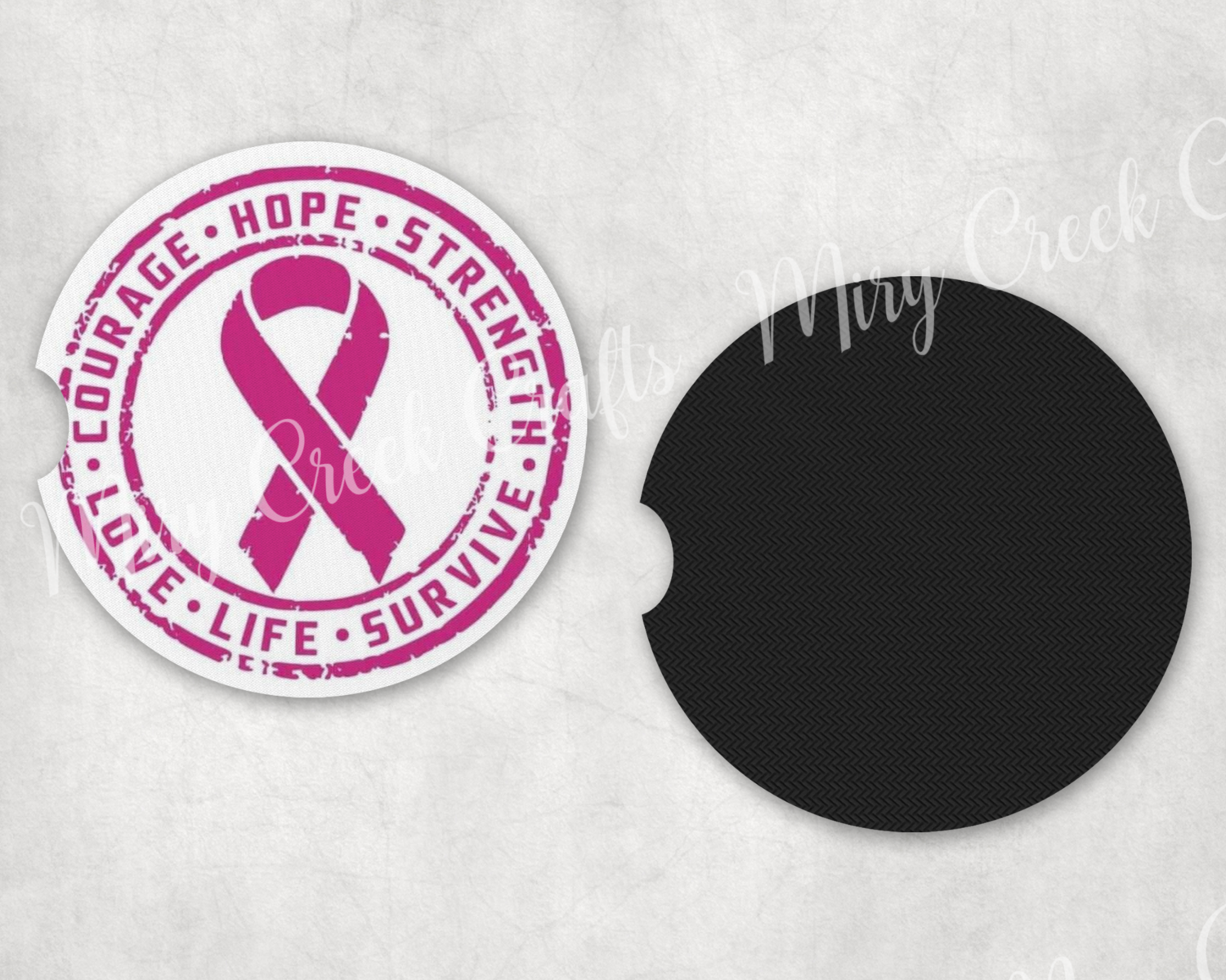 Cancer Support Car Coasters