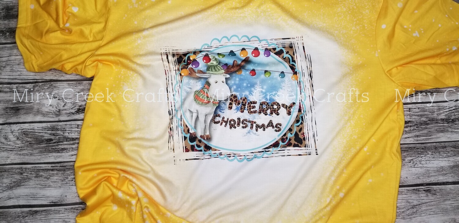 Merry Moose Christmas Large T-Shirt