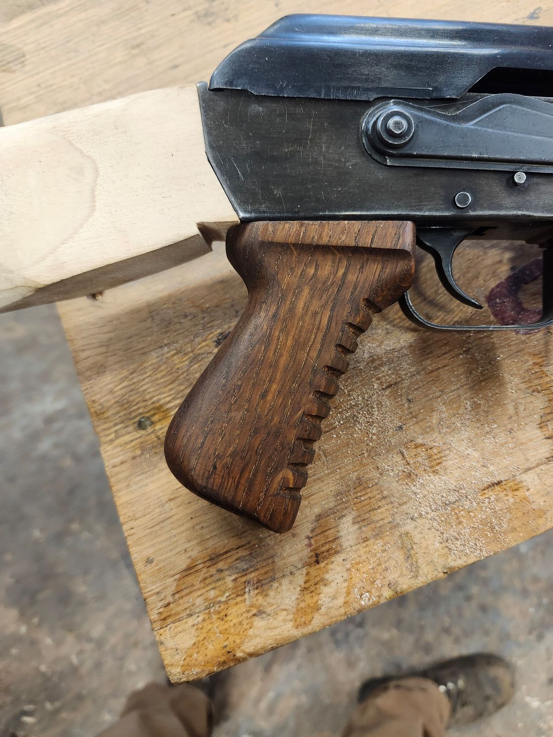 Modified M76 inspired grip