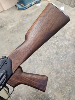 Walnut stock and fin for slant cut veprs 