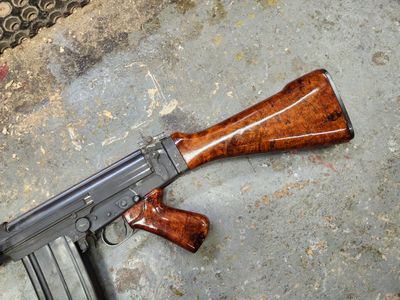 CHERRY BURL FAL STOCK AND PISTOL GRIP