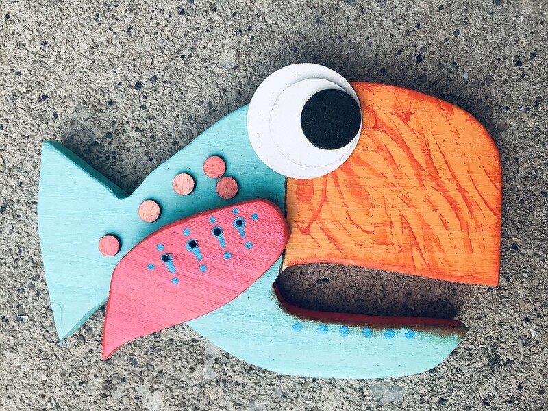Funky Teal and Orange Baby Bass