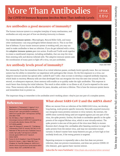 More Than Antibodies IPAK-EDU Information Sheet