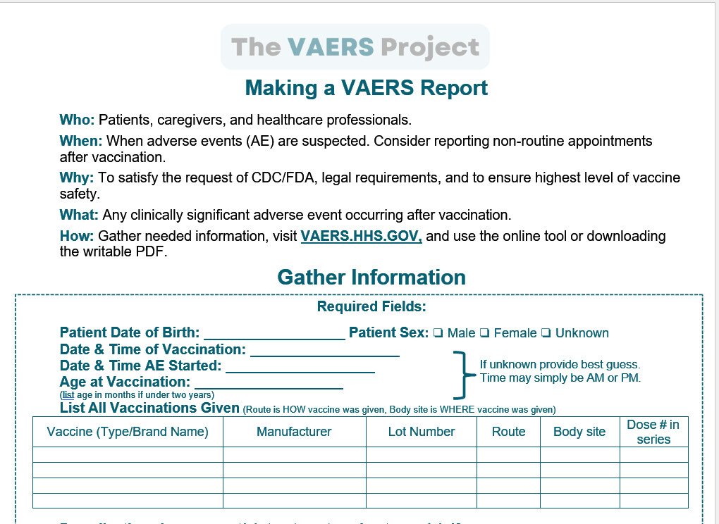 How to Report a Vaccine Adverse Event